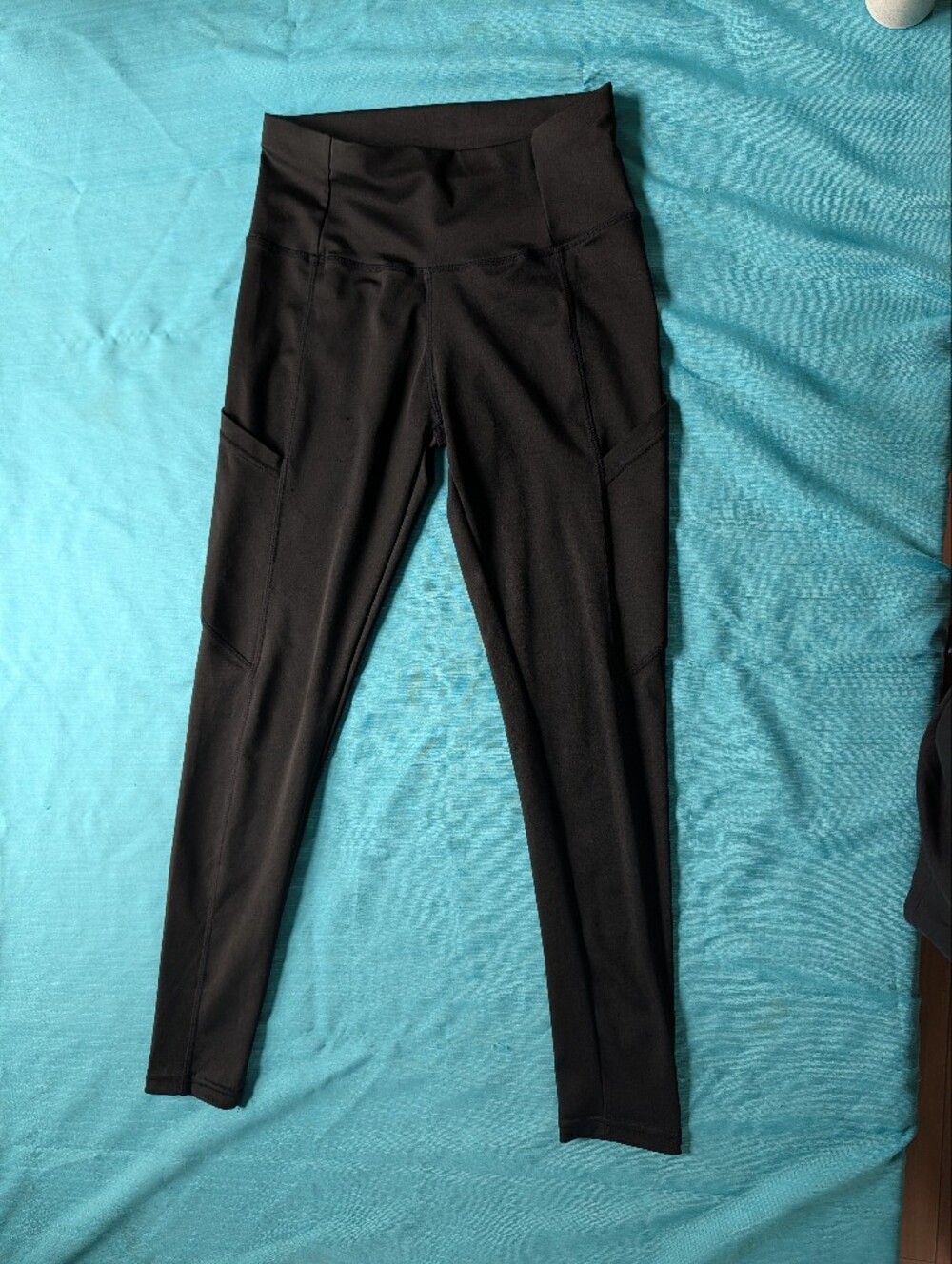 High-Waist Black Pocket Leggings for Women